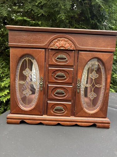 Vintage wooden floral stained - vintage,