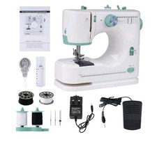 Compact 12-Stitch Mini Sewing Machine - Multifunctional with Foot Pedal UK Plug
