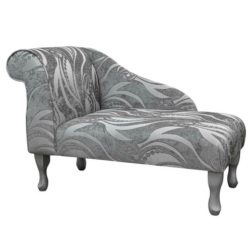 Floral silver chaise longue - silver,