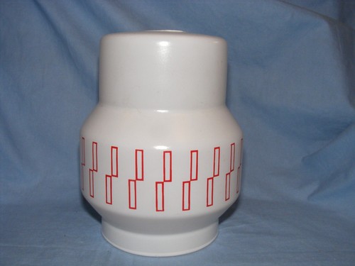1950s glass lampshade - 1950s, white