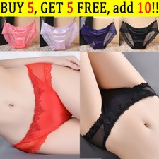 Women Sexy Lace Shiny Satin