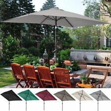 Outdoor Sun Shade Umbrella Patio Garden Parasol Rectangular Crank Tilt 3x2 m
