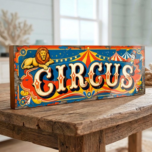 Circus wooden sign big top - circus,