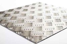 Aluminium Tread Plate 5 Bar  1.5mm - Chequer Plate Bespoke and Folding Services