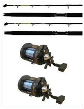 2 X ROLLER TIP BOAT RODS