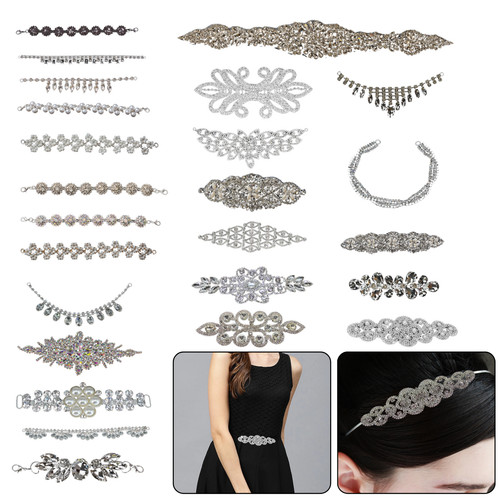 Crystal sash bridal belt - crystal,