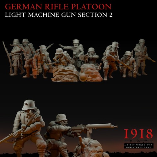 28mm ww1 german lmg section - ww1,