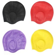 Silicone Swimming Cap With Ear Pockets Long Hair Large For Men Ladies Women Hat