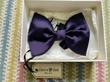 Lanvin H&M Large Purple Silk Bow Tie Prom/Party/Wedding