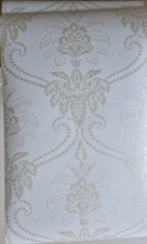 Anna French Damask White Wallpaper AT10073 Roll Size 52cm x 10m