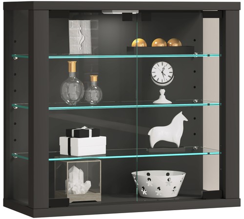 Wall display cabinet - , glass