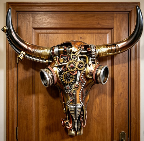 Steampunk gothic animal - steampunk, skull