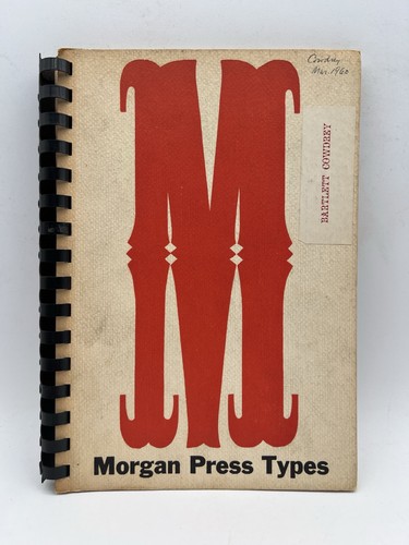 Morgan press types - morgan, 1960