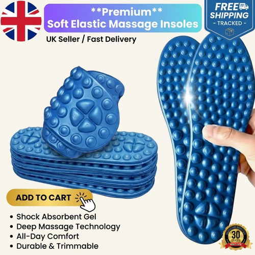 Pairs foot massage insoles - foot,