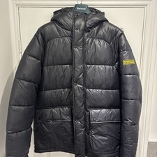 Mens Barbour International Lark Quilted Fibredown Winter Jacket Large  25”PTP