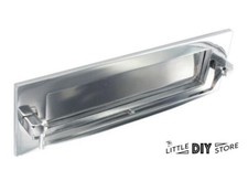 Door Letter Plate Knocker Mail Flap Post Box Chrome 5yr Guarantee 10x3"