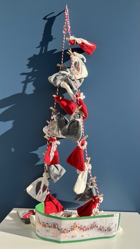 Fabric pouch sack advent - sack,