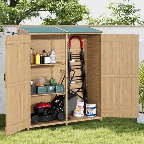 Wooden storage cabinet outdoor - wooden, cabinet,outdoor