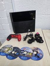 Sony PlayStation 4 500GB Console PS4 Black 1 Controller 4 games COMPLETE SET UP