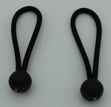 2 x 100MM BUNGEE SHOCKCORD BALL LOOPS TIE DOWNS ( wayfarer, mirror, GP14, etc. )