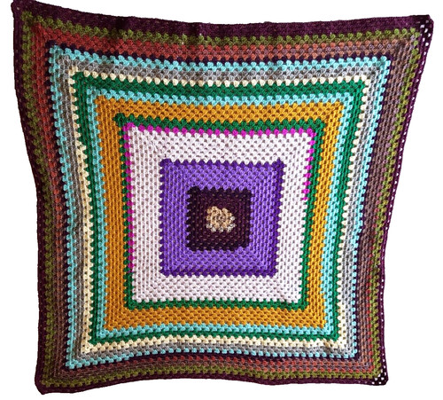 Hand crocheted blanket throw - blanket,