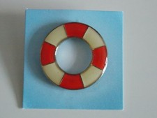 RNLI pin badge SOS lifebelt