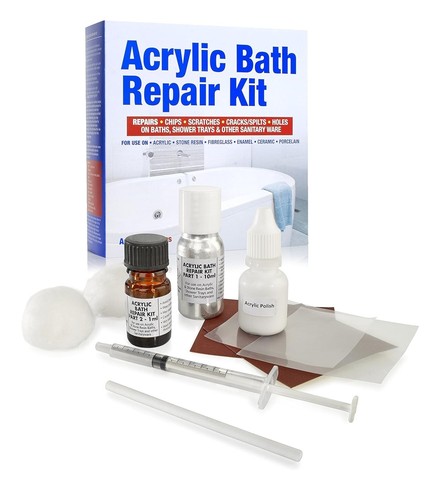 Acrylic bath repair kit white - acrylic,
