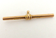 9ct Gold T-Bar Pendant Albert Watch Chain part Antique Rose 3.8 grams Hallmarked
