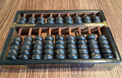 Abacus black wood frame with - black,