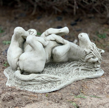 Cute baby horse figurine Concrete home decor Outdoor stone ornaments Garden colt