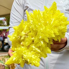 4.58LB Natural Sulfur Crystal Sulfur - Stunning Yellow Crystal Mineral