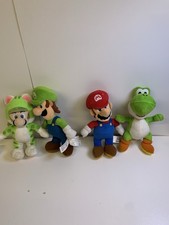 Super Mario Plush Toys Bundle Mario,Luigi ,yoshi,cat Suit Luigi Mario 3d World