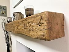 12x12cm SOLID OAK BEAM FLOATING FIREPLACE MANTEL FARMHOUSE STYLE-RANGE OF SIZES