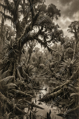 Ancient swamp ecosystem - ,
