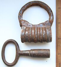 Antique Padlock Old Iron Brass Lock With Key (Y24-01)