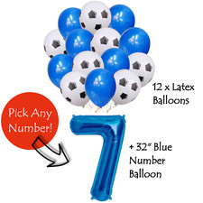 Football Balloons Helium Blue