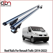 TO FIT RENAULT TRAFIC 2014-2022 CROSS BARS ROOF RAILS ROOF RACK SILVER