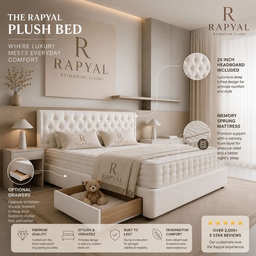Plush divan bed - divan, set