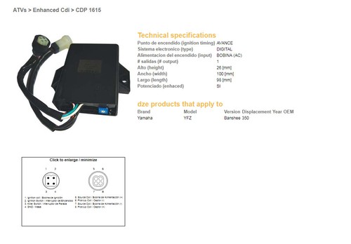 Dze ignition module cdi yamaha - module,