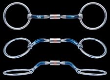 Loose Ring Comfort Barrel Myler Bits, Blue Alloy Sweet Iron Snaffle Action Bits