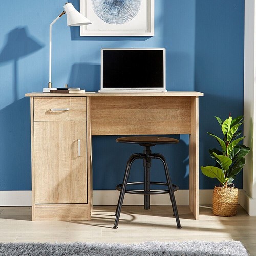 White black oak desk - black, 1