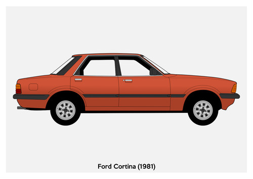 Poster ford cortina mk5 - -,
