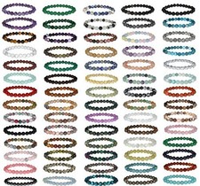Natural Crystal Healing Chakra Gemstone Bead Bracelet Protection Gem Stone