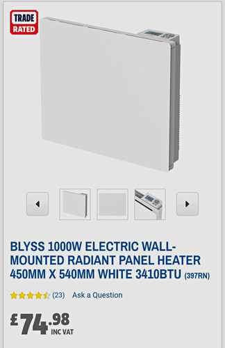 Blyss 1000w electric radiant - blyss,
