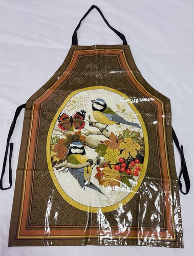 Vintage apron bird - blue, tit