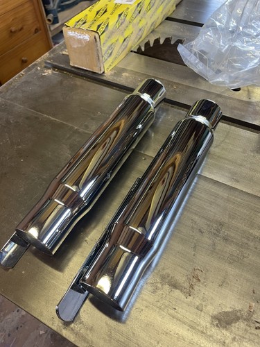 Pair chrome motorcycle - chrome,