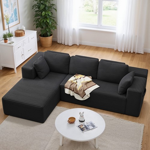 Seater velvet corner sofa l - seater,