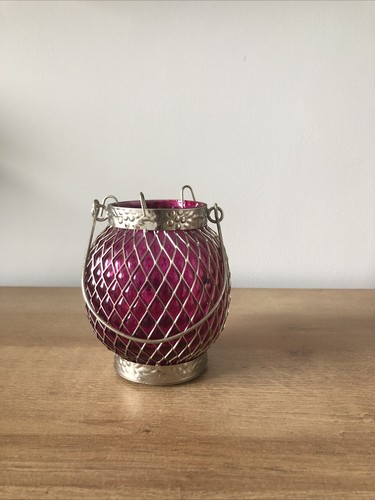 Glass tea light holder - light,