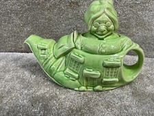 VINTAGE 1930’S LINGARD NOVELTY TEAPOT GREEN A/F