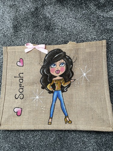 Personalised jute bag - personalised, sarah